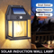 LumaGlow Outdoor Solar Wall Light With Motion Induction And Warm Tungsten Glow 0