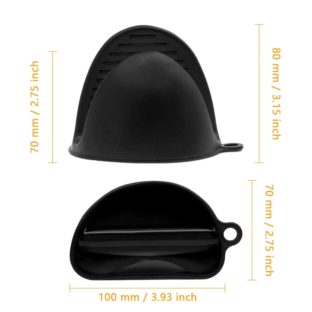 GripEase Silicone Heat Resistant Mini Oven Mitts Set 1