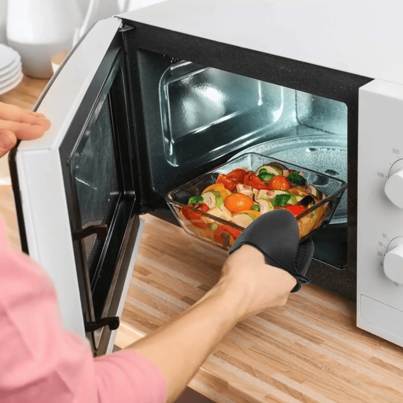 GripEase Silicone Heat Resistant Mini Oven Mitts Set 2