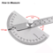 PrecisionPro Stainless Steel Angle Measuring Ruler And Protractor Tool 1