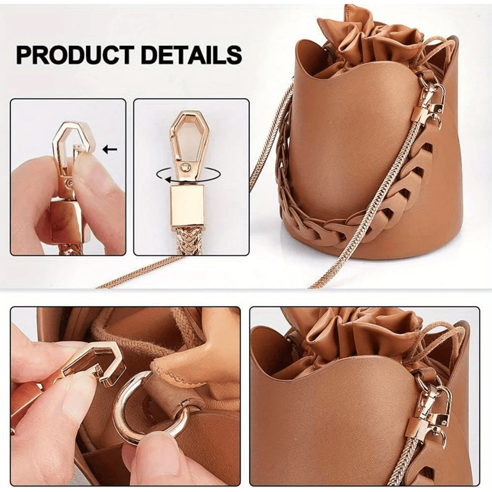 LuxeLink 7mm Flat Metal Bag Chain Strap Replacement For Shoulder And Crossbody Bags 1