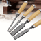 CraftEdge 4 Piece Wood Carving Chisel Set With Beech Handles For Precision Woodworking 4