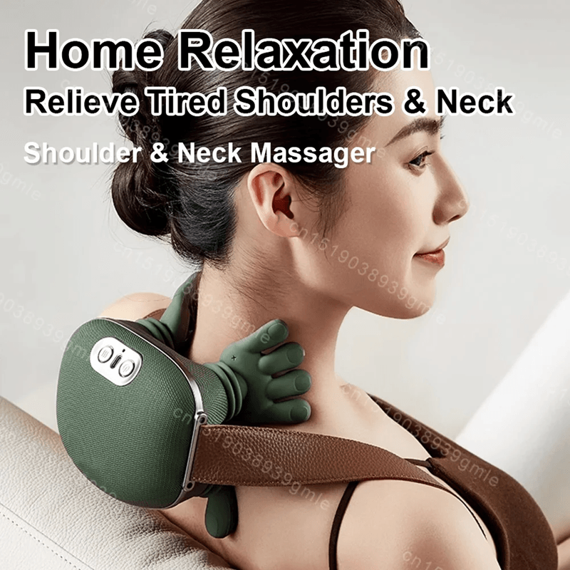 TheraRelief Heated Shiatsu Neck And Shoulder Massager With Deep Tissue Kneading 0
