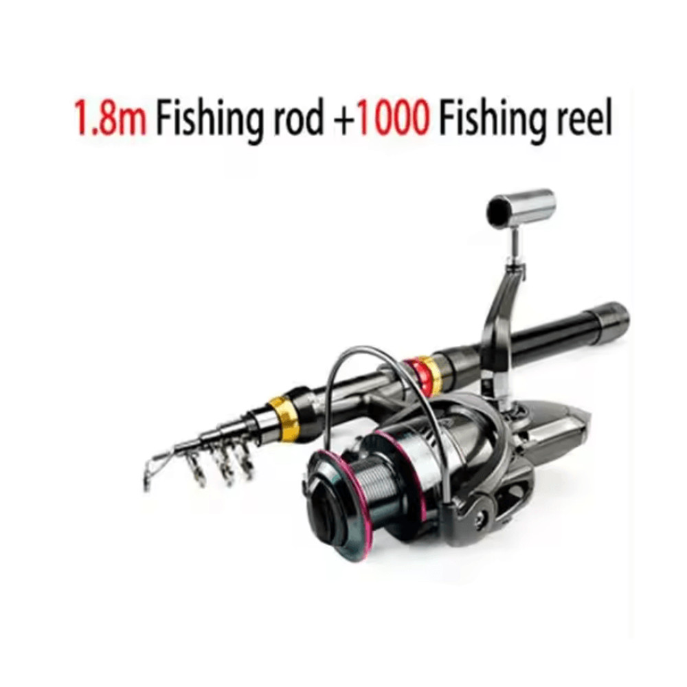 AeroCast Carbon Fiber Telescopic Fishing Rod And Reel Combo 2