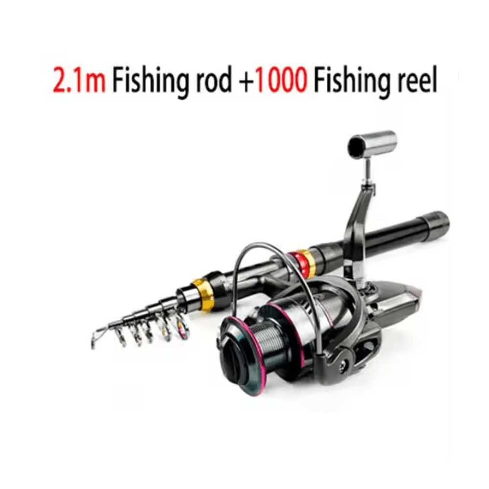 AeroCast Carbon Fiber Telescopic Fishing Rod And Reel Combo 3