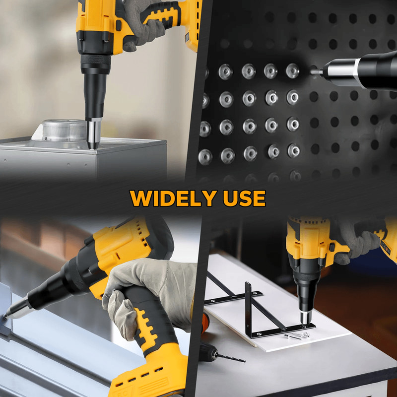 Brushless Cordless Rivet Gun 24 To 48mm With LED Work Light For Dewalt 20V Battery 2