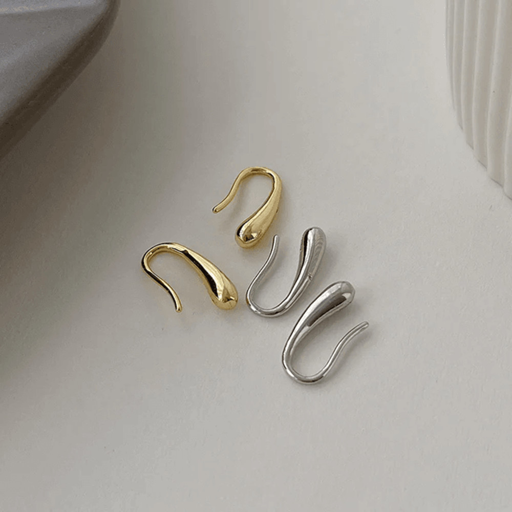 Elegant Water Drop Sterling Silver Earrings For Women Simple Modern Jewelry Gift 2