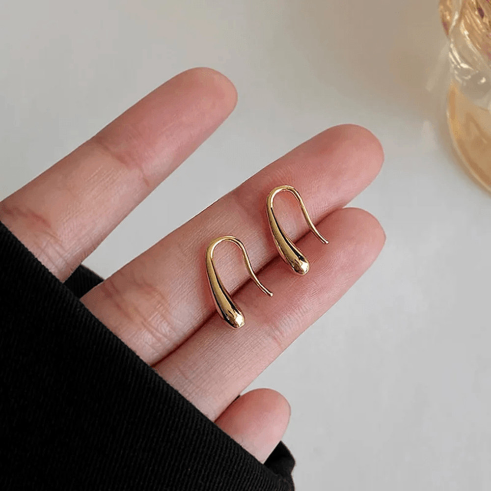 Elegant Water Drop Sterling Silver Earrings For Women Simple Modern Jewelry Gift 3