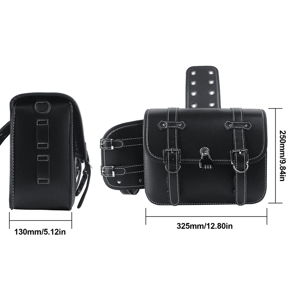 Universal Large Capacity Motorcycle Saddle Bag Side Tool Storage For Cruisers 1