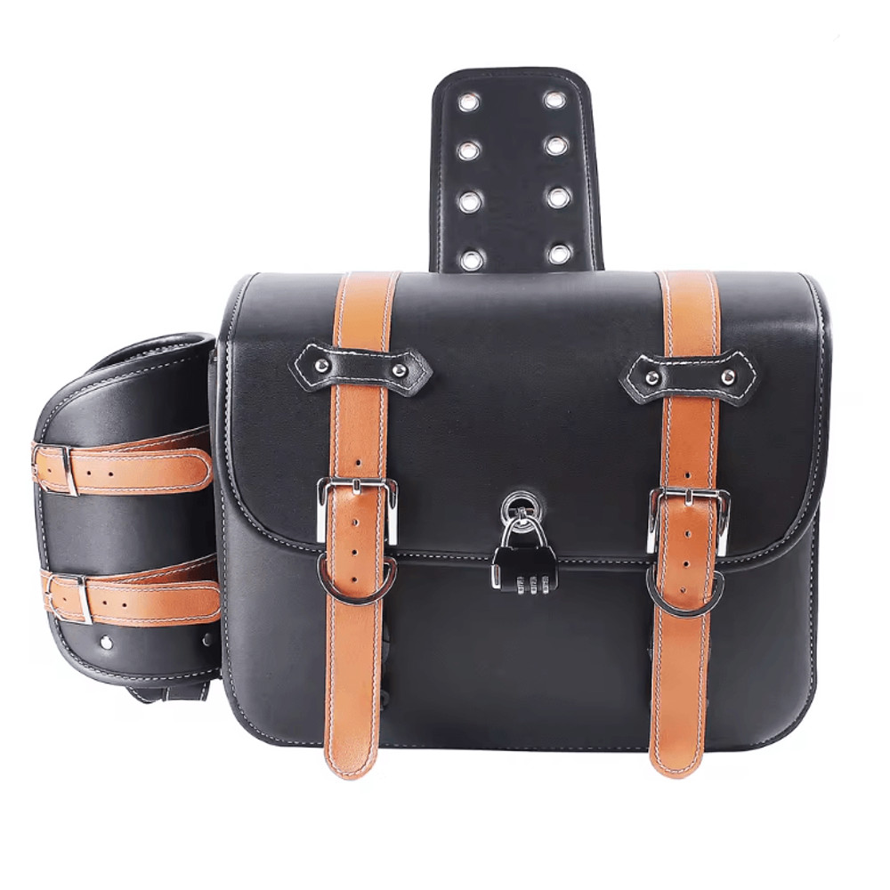 Universal Large Capacity Motorcycle Saddle Bag Side Tool Storage For Cruisers 5
