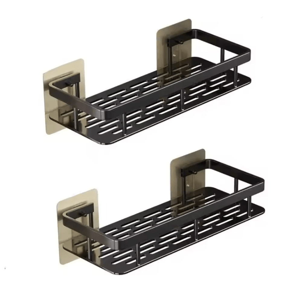 NoDrill Wall Mounted Corner Bathroom Shelf And Storage Rack 1