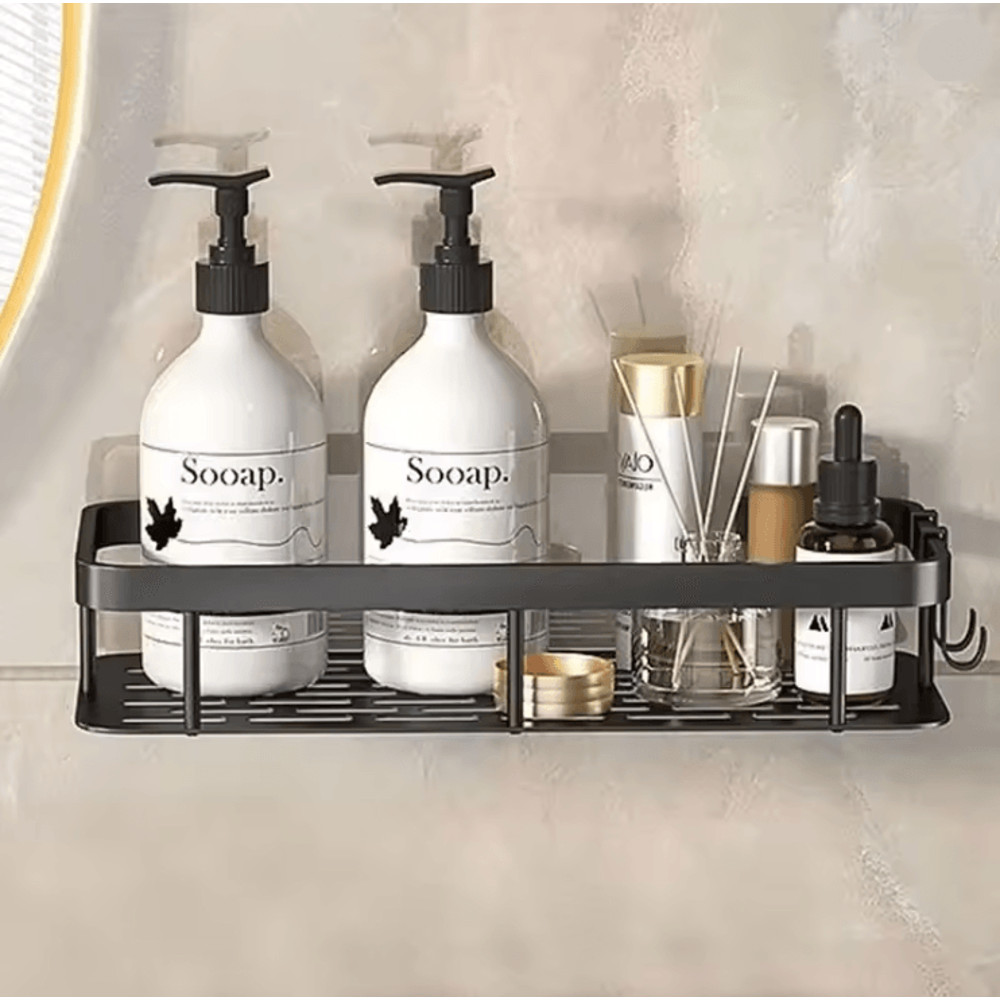 NoDrill Wall Mounted Corner Bathroom Shelf And Storage Rack 2