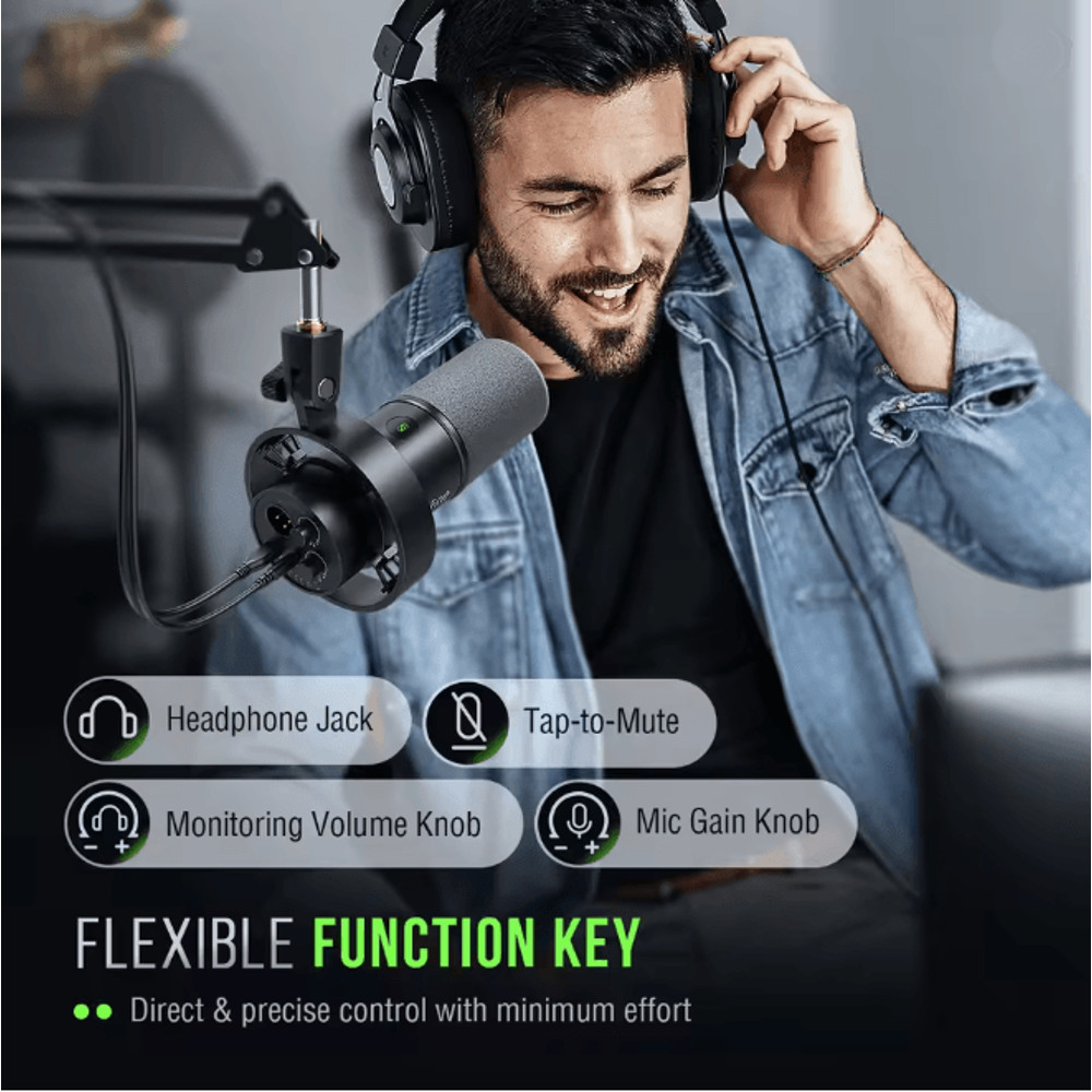 FIFINE K688 Dual USB XLR Professional Dynamic Microphone Kit 1