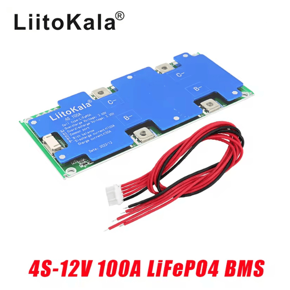 LiitoPower 4S 12V 100A LiFePO4 Battery Management System With Balanced Charging 0
