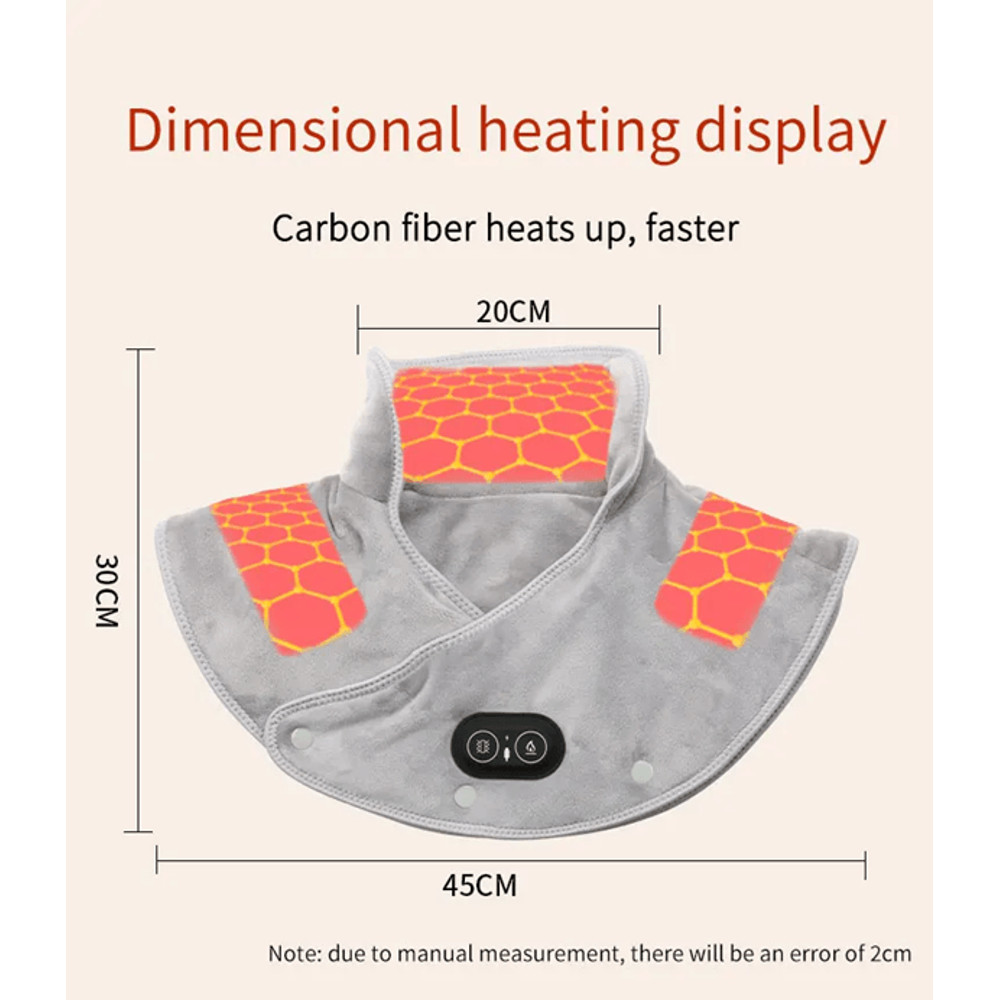 ThermaFlex Heated Neck And Shoulder Wrap With Vibration And Thermal Compression 1