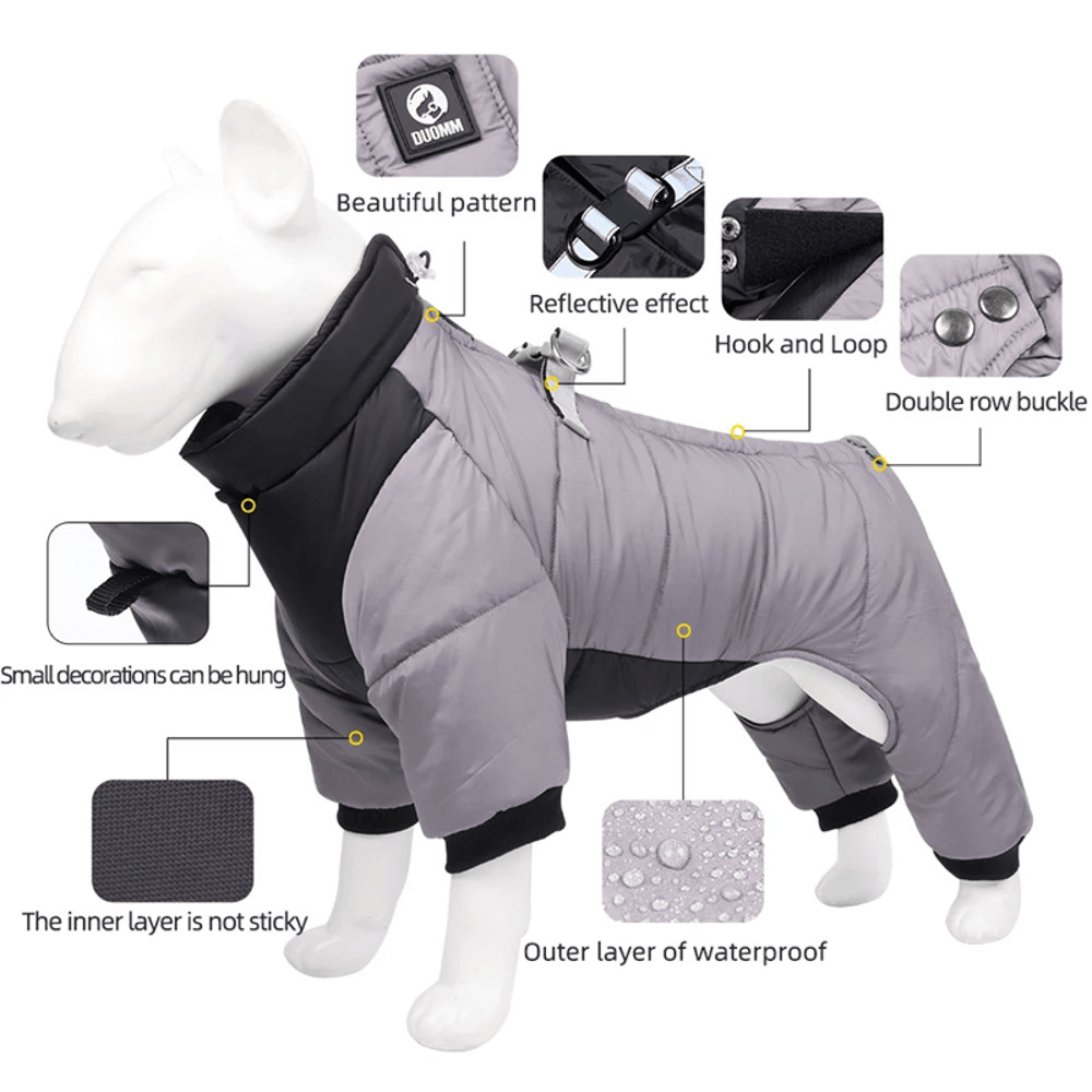 WarmPup Waterproof Winter Jacket For Small  Medium Dogs 1