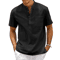 CoastLounge Cotton Linen Henley Shirt For Men 1