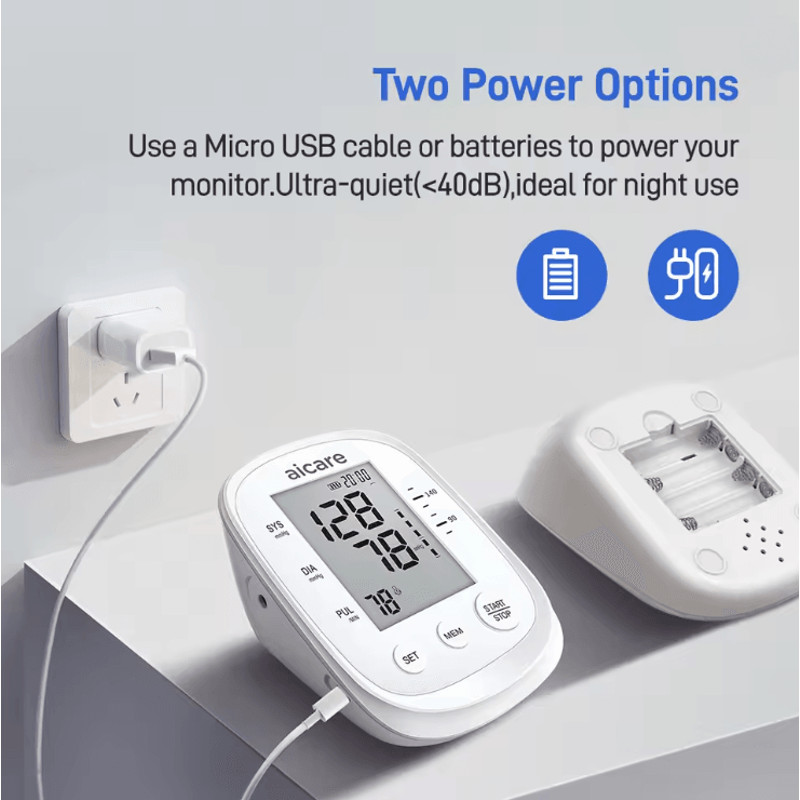 AICARE Blood Pressure Monitor Upper Arm Automatic Tonometer Digital Blood Pressure Meter BP Medical 2