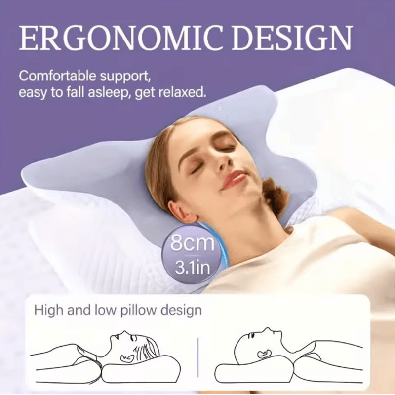 ButterflyRest Memory Foam Cervical Pillow 0