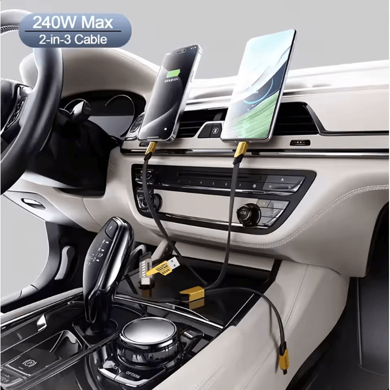 PowerLink 240W 3in1 Fast Charging Cable 1