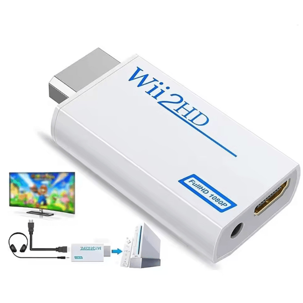 Wii To HDMI Adapter Converter With 35mm Audio Output 0