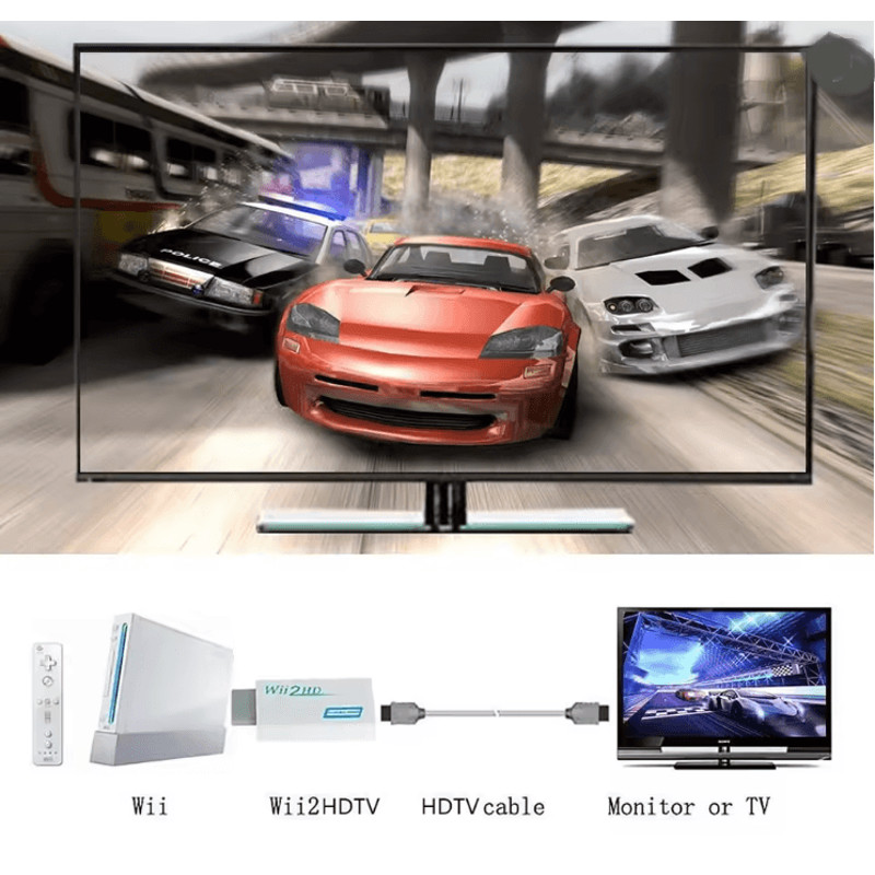 Wii To HDMI Adapter Converter With 35mm Audio Output 2