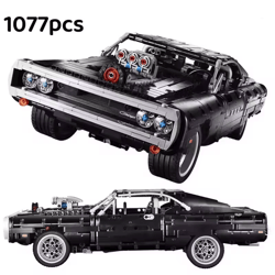 fast racer dodge charger building block car model