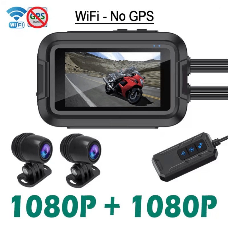 DualView 1080P Motorcycle Dash Cam With WiFi And GPS 4