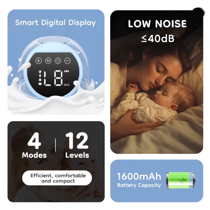 MAMIJOY Wearable Electric Breast Pump Hands Free And Portable 1