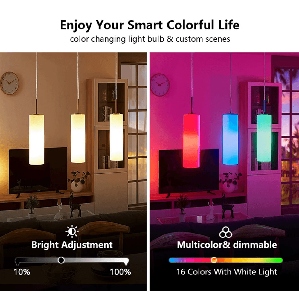 LumiGlow RGB LED Light Bulb With Remote Control 1