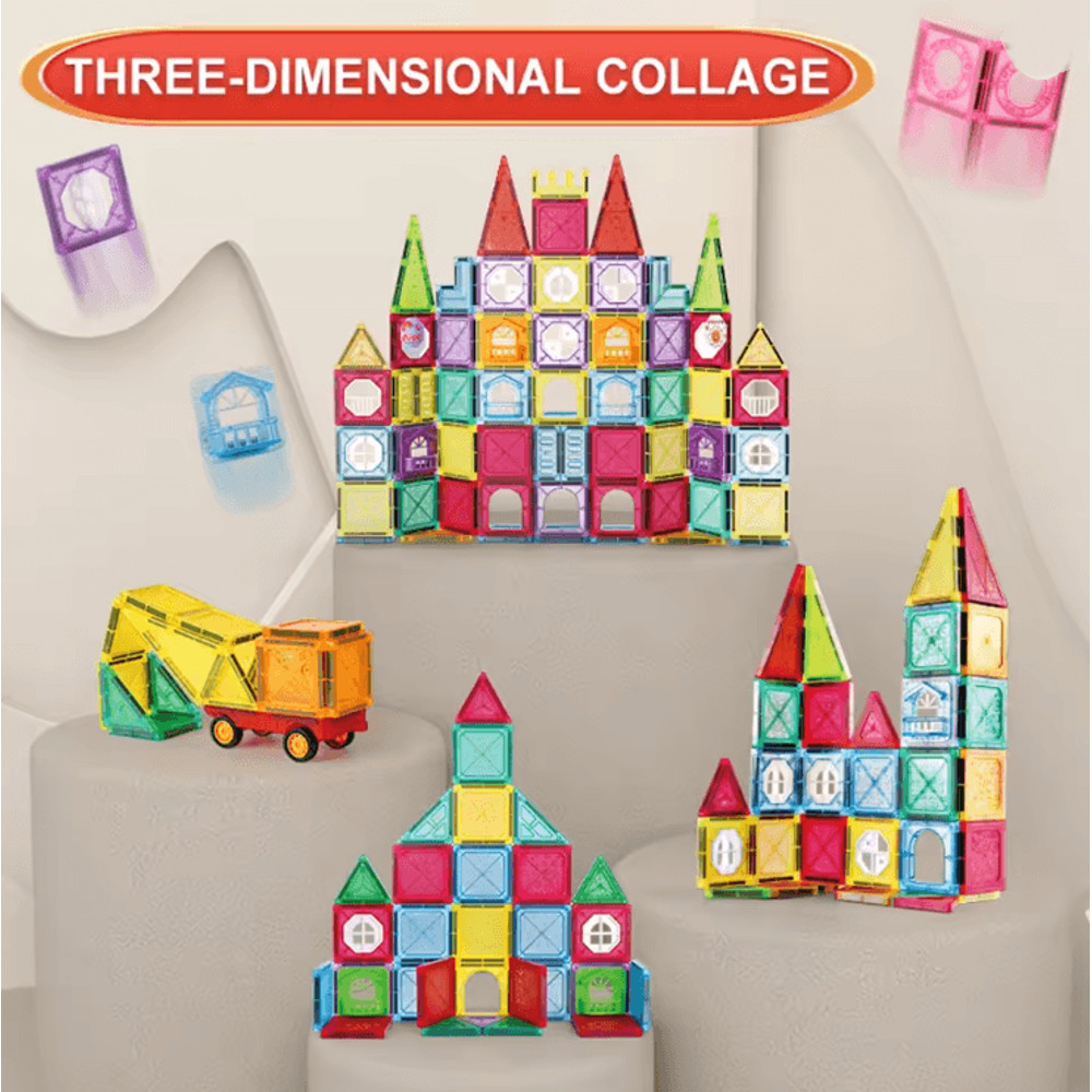 MagnaBuild Magnetic Tiles Building Set For Kids 1