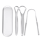 PureSteel Metal Tongue Scraper Cleaner Set 0