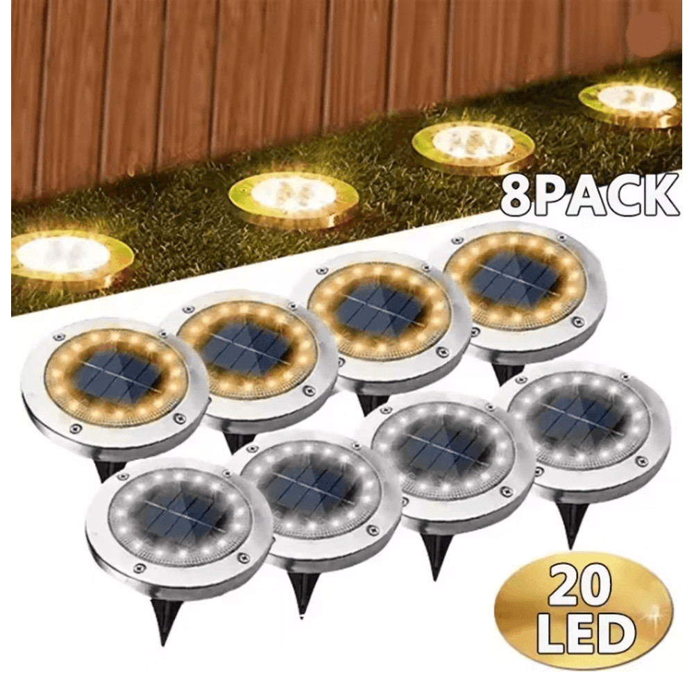 SolarGlow Outdoor Disk Lights Set 0