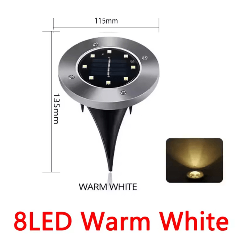 SolarGlow Outdoor Disk Lights Set 4