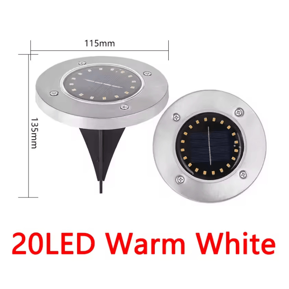 SolarGlow Outdoor Disk Lights Set 5