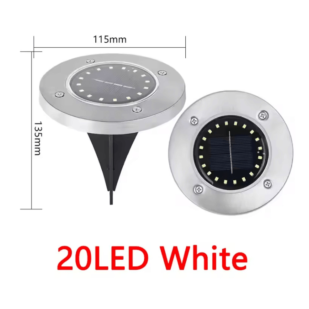 SolarGlow Outdoor Disk Lights Set 6