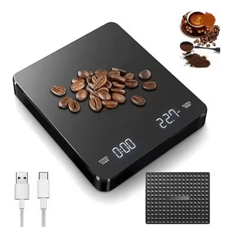 BrewMaster Precision Coffee Scale 25 Kg USB Recharge 0