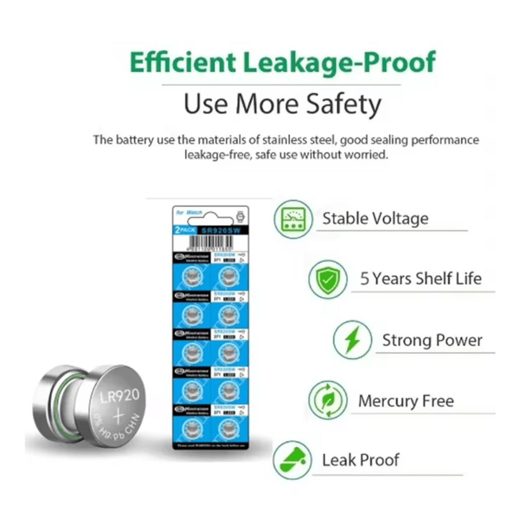 High Capacity AG6 Button Cell Battery Pack 1