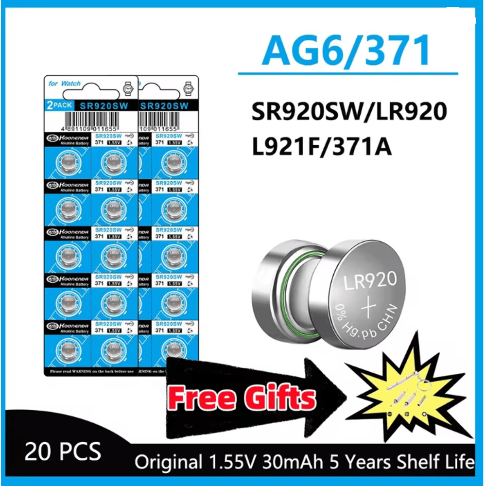 High Capacity AG6 Button Cell Battery Pack 6