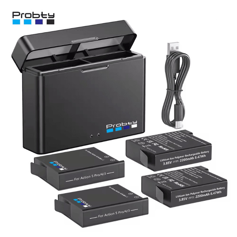 ProCharge 2200mAh Dual Battery Kit With Charger For Action Camera 0
