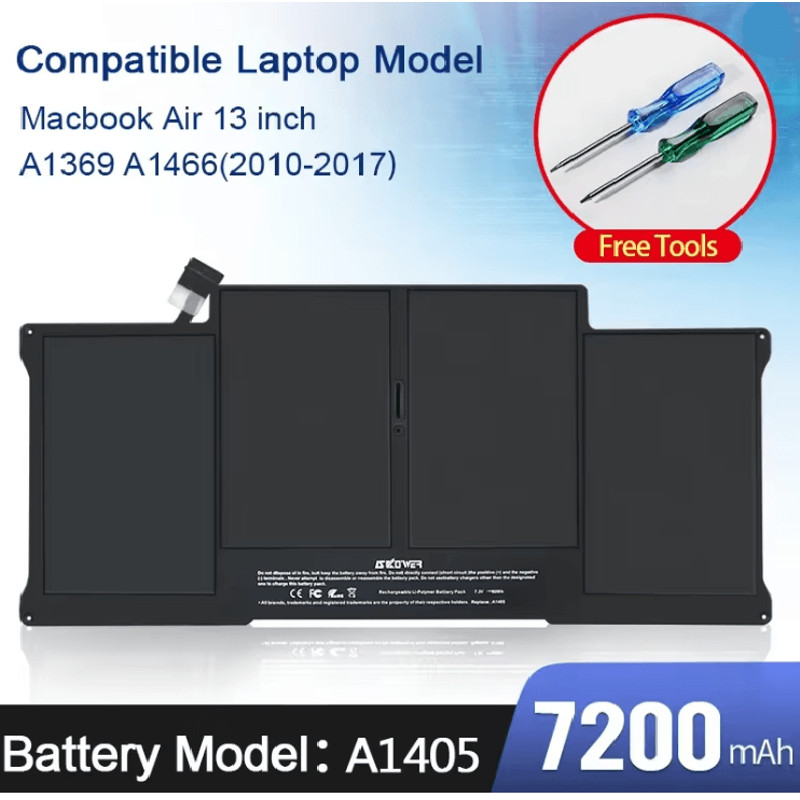 PowerCore Laptop Battery For MacBook Air A1375 A1406 6