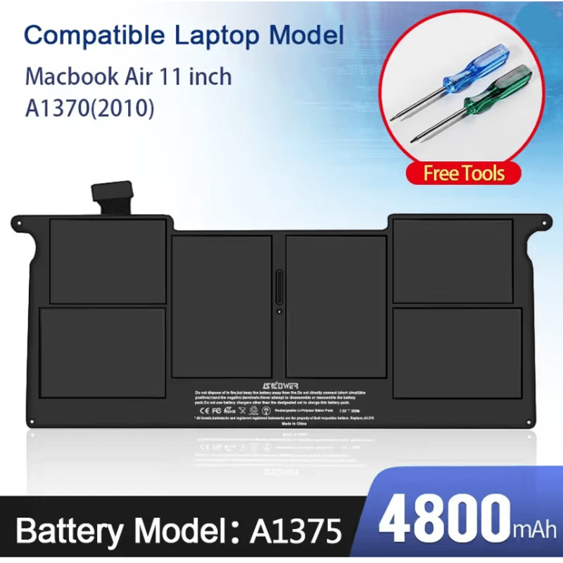 PowerCore Laptop Battery For MacBook Air A1375 A1406 7