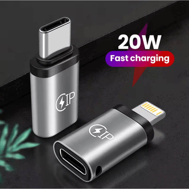 SwiftLink Lightning To USB C Adapter 20W Fast Charging Converter 0