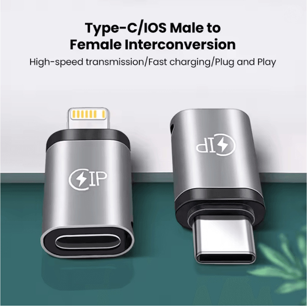 SwiftLink Lightning To USB C Adapter 20W Fast Charging Converter 3