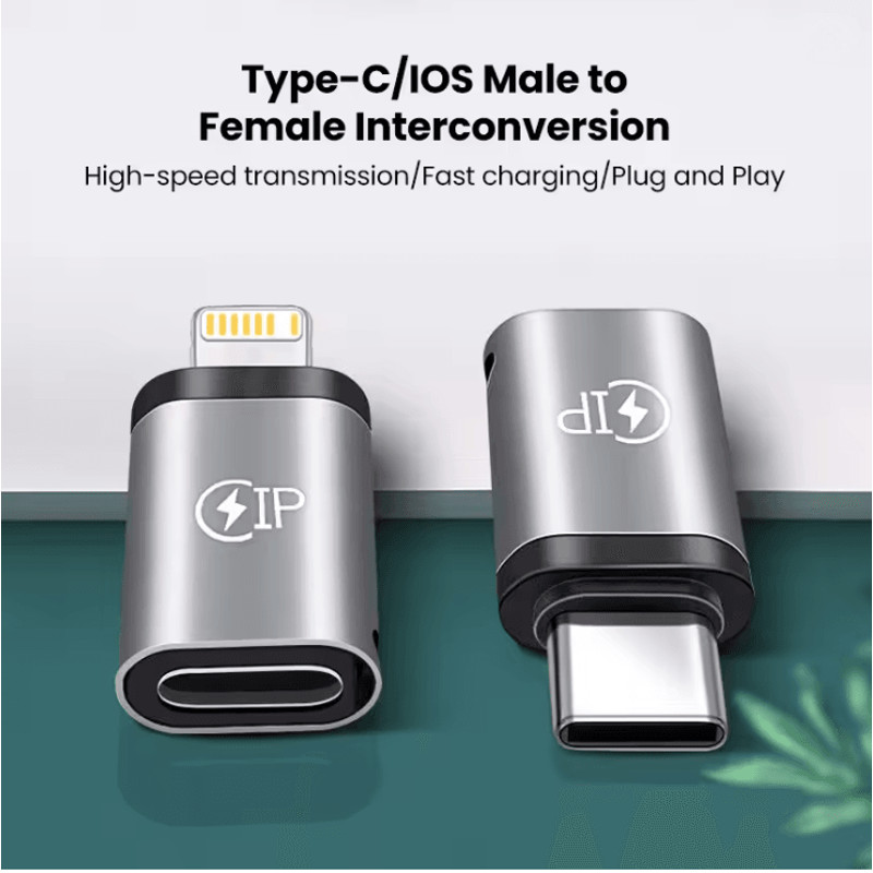 SwiftLink Lightning To USB C Adapter 20W Fast Charging Converter 3