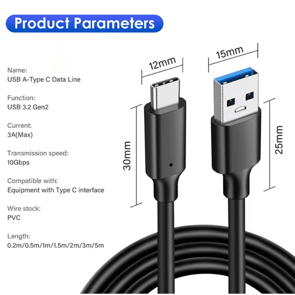 PowerLink USB 32 Type C Cable 10Gbps Fast Data And Charging Cord 4