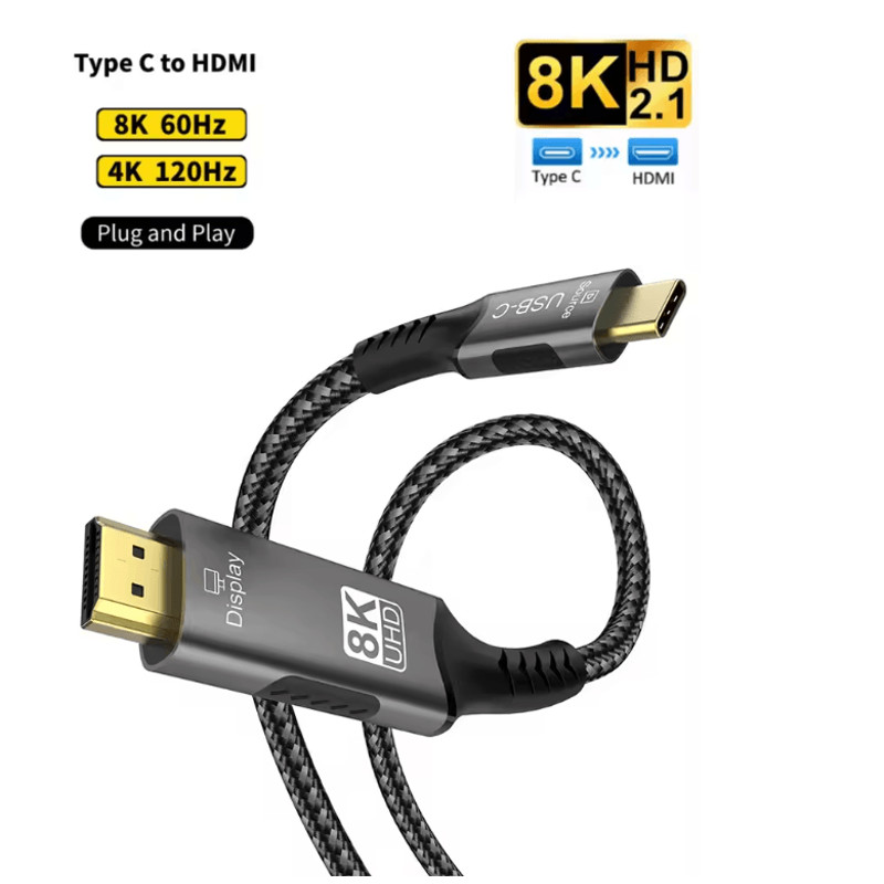 UltraView 8K USB C To HDMI 21 Cable Adapter For MacBook And Laptops 0