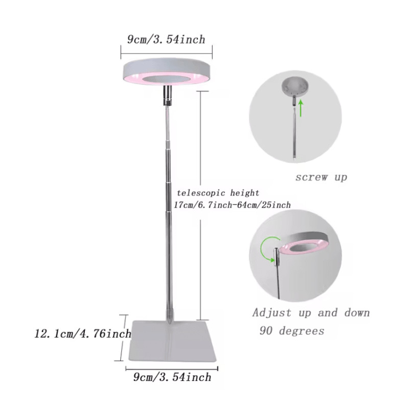 Indoor Full Spectrum LED Plant Grow Light Four Level Dimming Adjustable Height Stand 1