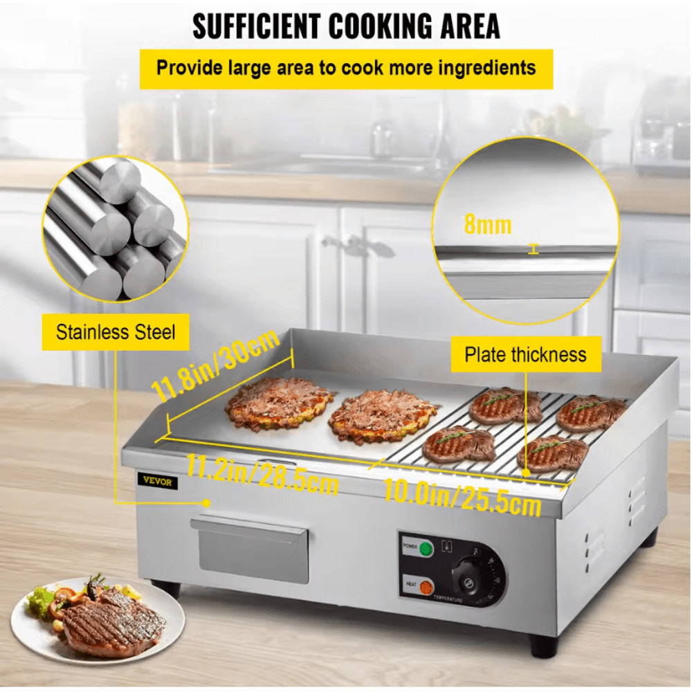 GrillMaster Pro Electric Countertop Teppanyaki Griddle 1