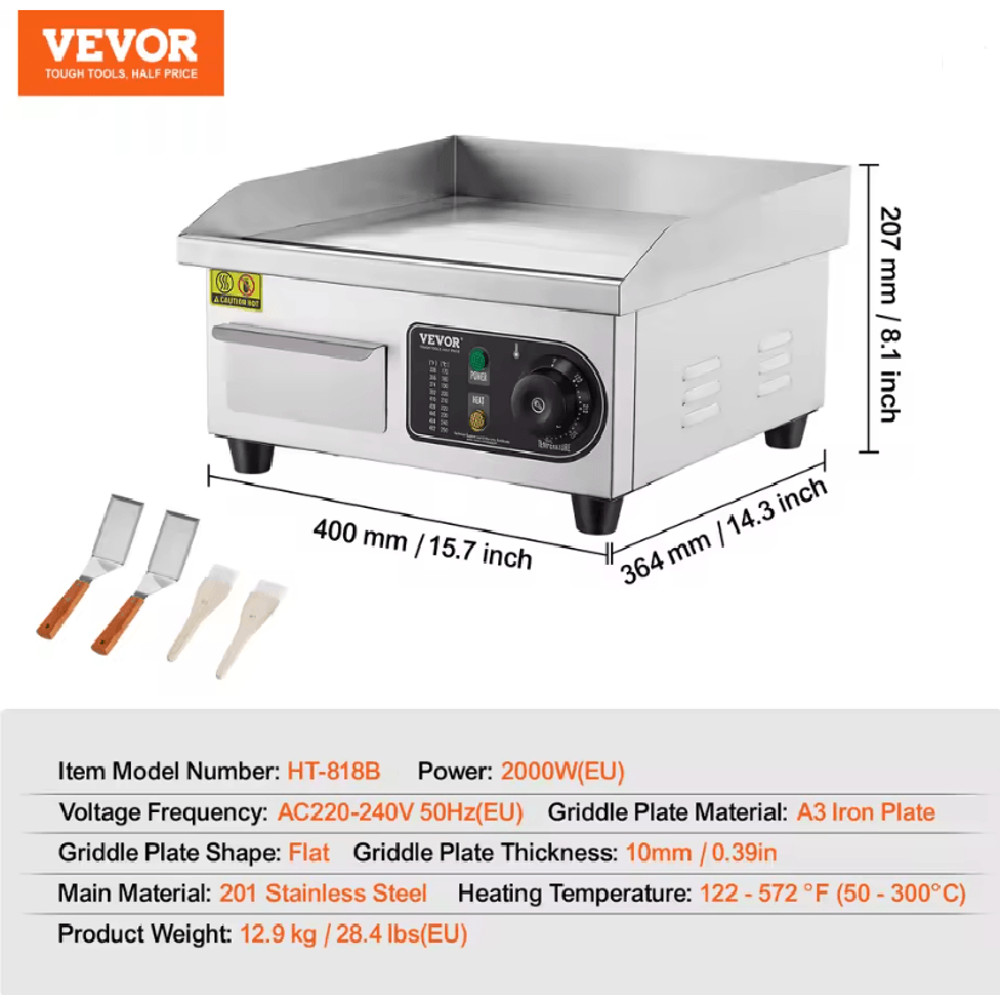 GrillMaster Pro Electric Countertop Teppanyaki Griddle 4